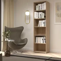 Forte Tempra Bücherregal 54 x 34,8 x 197,5 cm Beige