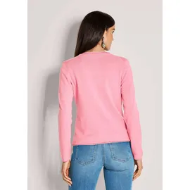 Madeleine Twinset Basic Strickjacke mit Halbarmpullover Rosa 36/38