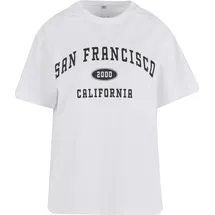 miss tee San Francisco City Wording weiß S