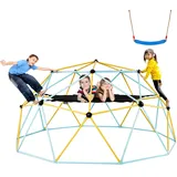 Vevor Kletterkuppel 3,04 m geometrisches Klettergerüst mit Hängematte & Schaukel, für Kinder von 3 bis 10 Jahren, Klettergerüst 340 kg Tragfähigkeit, mit Klettergriff, Spielgerät für den Garten