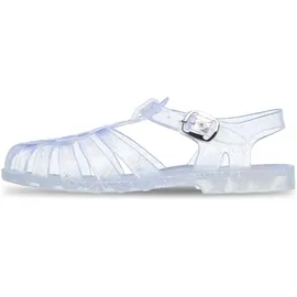 Roxy Sandale ROXY "Rg The Croisette", Jungen, Gr. 35, transparent (silber), Obermaterial: 98% synthetisches Tr/ 2% Metall, Futter 100% synthetisches Tr, Laufsohle: 100% synthetisches Tr., Schuhe Sandale