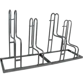 Trutzholm Fahrradständer für 4 Fahrräder höhenversetzt 140 x 75,5 cm Stahl