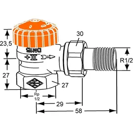HEIMEIER Eclipse Eck 1/2"