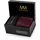 MASSI MORINO Krawatte Weinrot Quadrat mit Einstecktuch Set Herren inkl. Manschettenknöpfe, Krawattennadel und Geschenkbox - Männer Krawattenset zur Hochzeit - Einheitsgröße