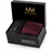 MASSI MORINO Krawatte Weinrot Quadrat mit Einstecktuch Set Herren inkl. Manschettenknöpfe, Krawattennadel und Geschenkbox - Männer Krawattenset zur Hochzeit - Einheitsgröße