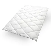 John Cotton Bettdecke 135x200 cm, | Dauerhaft Sommerdecke mit Anti-Allergie Füllung: - weiß,