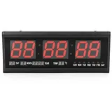 Groß Wanduhr Digitale, LED-Anzeige Wanduhr Digitale Uhr mit Datum und Temperatur Elektronische LED-Wanduh Wohnzimmer Digitaluhr Wand