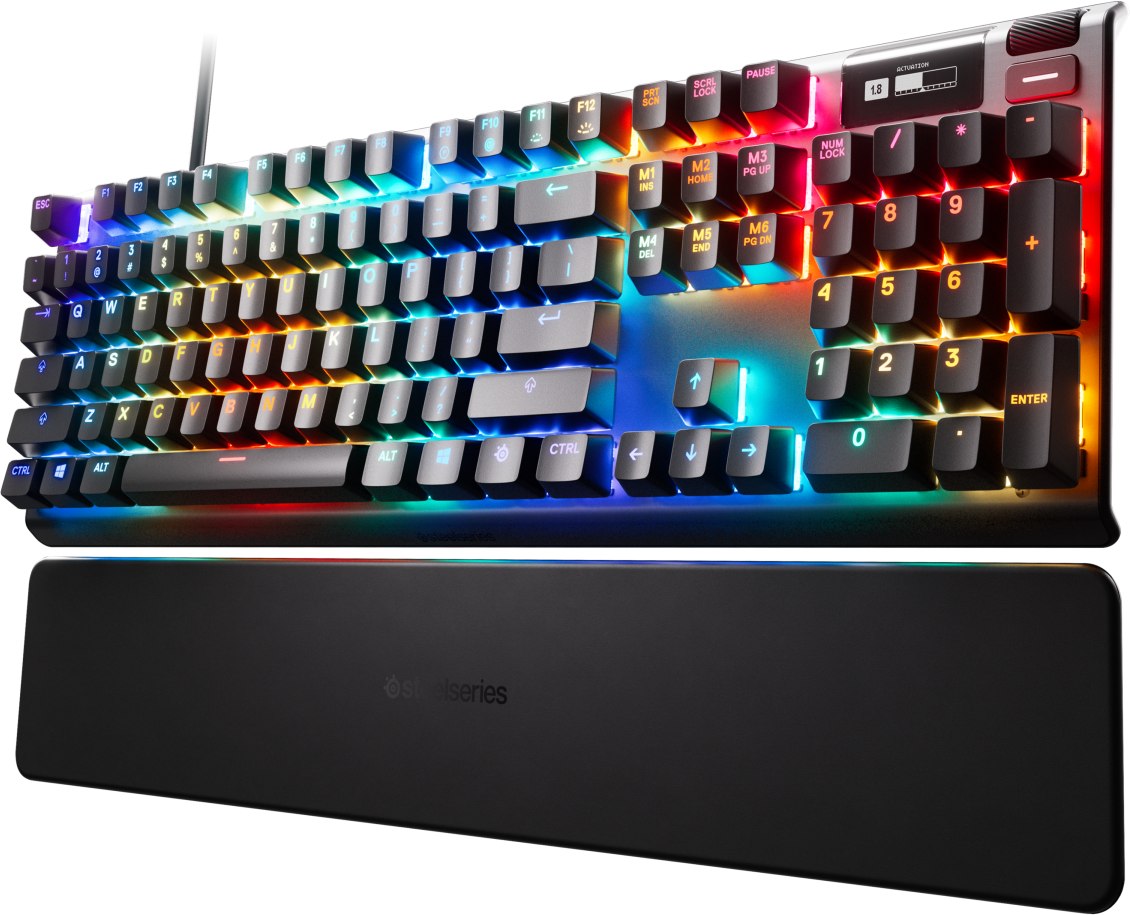 SteelSeries Apex Pro HyperMagnetic Gaming-Tastatur - weltweit schnellste Tastatur mit einstellbarer Betätigung