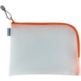 Herma Reißverschlussbeutel A5 transparent/orange,