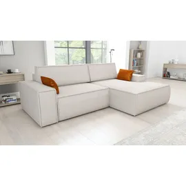 mebloland Ecksofa TOR mit Schlaffunktion. Farbe: Silver. - Hellgrau