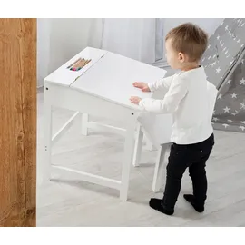 roba Kinderschreibtisch Schulpult 55 x 58 x 49 cm lackiert weiß