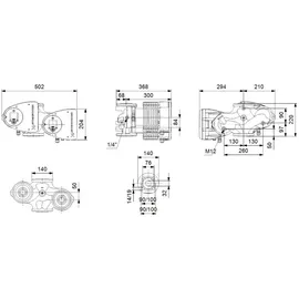 Grundfos Hocheffizienzpumpe Magna3 D 32-120 F 220 mm