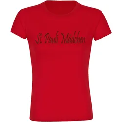 multifanshop Damen T-Shirt - St. Pauli - St. Pauli Mädchen - Druck braun - Frauen