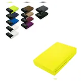 EXKLUSIV HEIMTEXTIL Spannbettlaken Frottee 140 - 160 x 200 cm Gelb