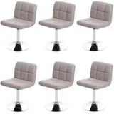 MCW Esszimmerstuhl Cadiz Kunstleder taupe-grau 6er Set