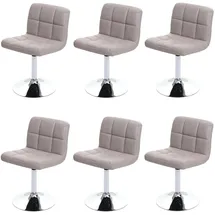 MCW Esszimmerstuhl Cadiz Kunstleder taupe-grau 6er Set