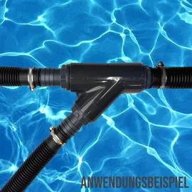 DeinSchlauch24 T-Stück 40 mm PVC grau