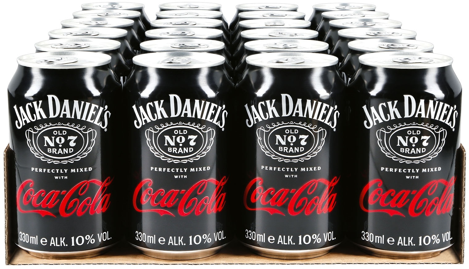 Jack Daniels & Coca Cola 10,0 % vol 0,33 Liter, 24er Pack