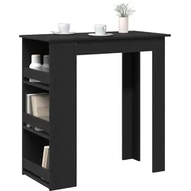 vidaXL Bartisch mit Regal 102 x 50 x 103,5 cm Schwarz