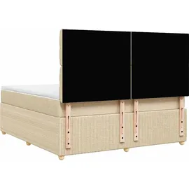 vidaXL Boxspringbett 180 x 200 cm Weiss