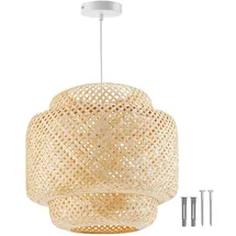 Tectake Lignea Lux 1 E27 rund Holz braun