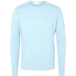 Selected Herren Rundhals Pullover SLHROME Winter Sky_Grau 16079774 L