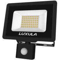 LUXULA LED Außenstrahler Fluter mit Bewegungsmelder, 50 W, 3000 K