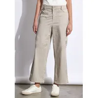 street one studio Paperbag-Hose High Waist Beige 46