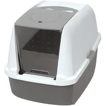 Catit Katzentoilette mit Abdeckung, 46 x 41,5 x 54,5cm, Weiss/Grau (Produkt kann variieren)