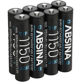 Absina Micro AAA Akku 1050 mAh 8 St.