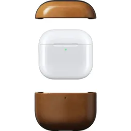 Nomad Nomad, Airpods 4 Hülle Modern Leather stoßfest, Hellbraun | Braun