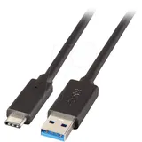 EFB-Elektronik EFB K5282-3ASW.1 USB3.2 Gen 1 Superspeed Kabel, Typ-A/M ?C/M, 3A, 5Gbit, 1m K52823ASW1