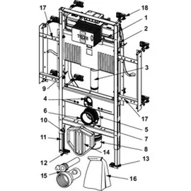 TECE TECEprofil WC-Gerontomodul mit Uni-Spülkasten, Keramikbefestigung für 48cm, Bauhöhe 1120 mm