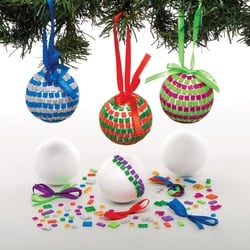 Bastelset Mosaik-Christbaumkugeln  (pro Set 4) Bastelaktivitäten zu Weihnachten