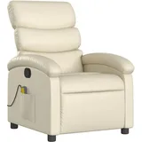 vidaXL Massagesessel 92 x 99,5 x 92 cm Creme mit Fernbedienung