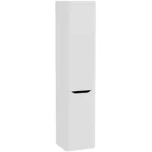 Vitra Integra Round Hochschrank 40 x 37 x 180 cm Hellgrau MDF/Glas/Metall