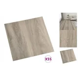 vidaXL PVC-Fliesen Selbstklebend 55 Stk. 5,11 m2 Taupe