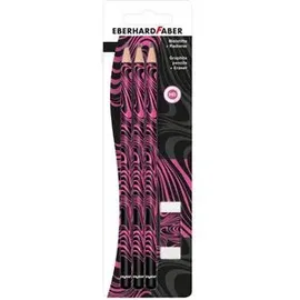 Eberhard Faber Bleistift-Set HB 3 St. Schwarz/Neon Pink