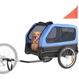 VEVOR Hundeanhänger, bis zu 40 kg, Fahrradanhänger für kleine & große Hunde, zusammenklappbarer Rahmen mit Rädern, universelle Fahrradkupplung, Flagge, interne Leine, 1320x715x750 mm