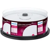 Philips DVD+R Rohlinge (8.5 GB Data/ 240 Minuten Video, 8X High Speed Aufnahme, 25er Spindel, Double Layer DL, Inkjet Printable)