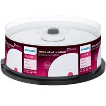 Philips DVD+R Rohlinge (8.5 GB Data/ 240 Minuten Video, 8X High Speed Aufnahme, 25er Spindel, Double Layer DL, Inkjet Printable)