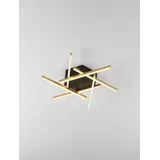 Nova Luce Nova Luce, Wandleuchte + Deckenleuchte, HYDE LED Deckenleuchte Gold 38W Warmweiss 10,7x65cm dimmbar 9005651