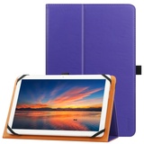 HGWALP Universal Hülle für 9 Zoll 10 Zoll Tablet, Ständer Folio Universal Tablet Hülle Schutzhülle für 9 Zoll 10,1 Zoll Touchscreen Tablet, mit verstellbarem Silikonband und Ständer-Purple