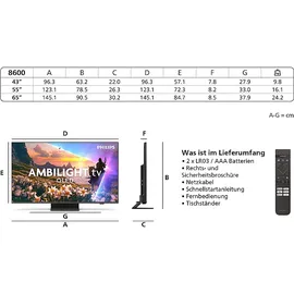 Philips 43PUS8600/12 43" 4K QLED Ambilight TV