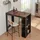 [en.casa] Bartisch Danderyd 120 x 60 x 106 cm Schwarz/Walnussoptik