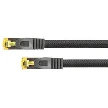 Python Patchkabel mit Cat.7 Rohkabel S/FTP PiMF halogenfrei 30m schwarz