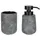 Wenko Badaccessoire-Set Grau/Schwarz
