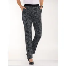 Sieh an! Schlupfhose in schwarz-grau Leo | Gr.: 40