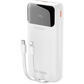 DUDAO Powerbank 20000mAh 22.5W PD USB-C USB-A mit Lightning Usb-c Kabel / USB-C-Kabeln Dudao – Weiß