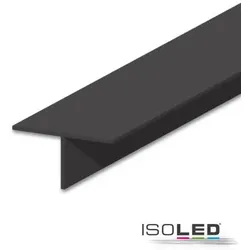 ISOLED Trockenbau T-Profil 12 Aluminium schwarz 9005 200cm